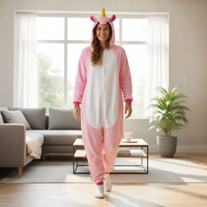 „Onesie Kigurumi“ pižama-kostiumas, rožinis vienaragis, XL, 175–185 cm