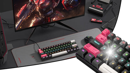 ONIKUMA G55 QWERTY mechaninė klaviatūra kompiuteriui su apšvietimu ir „anti-ghosting“ funkcija