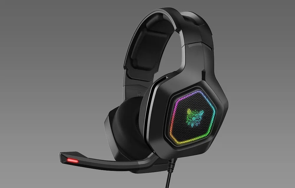 ONIKUMA K10 žaidimų ausinės su mikrofonu, laidinės, skirtos PC, PS4, Xbox