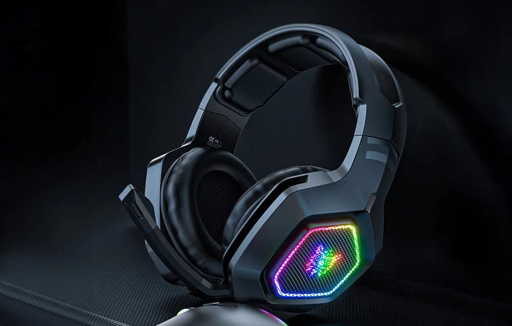 ONIKUMA K10 žaidimų ausinės su mikrofonu, laidinės, skirtos PC, PS4, Xbox