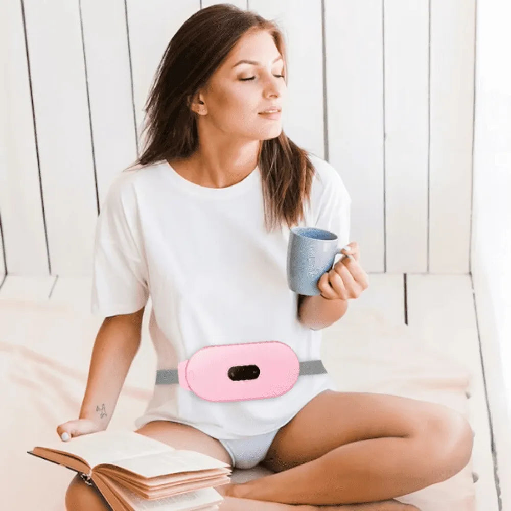 Originalus menstruacijų diržas masažuoklis elektrinis šildomas nuo skausmo