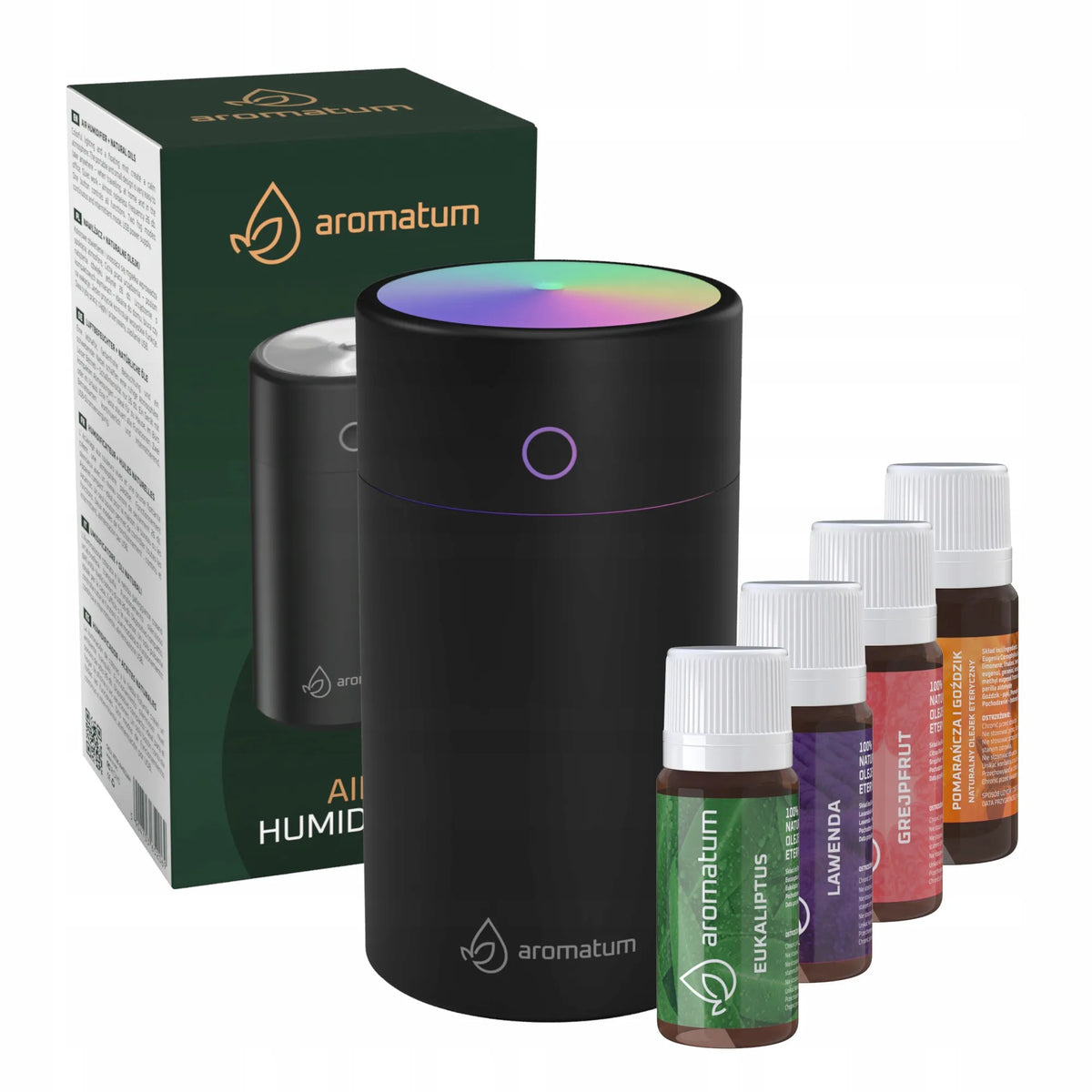 Oro drėkintuvas + eteriniai aliejai 12 ml Levanda Eukaliptas Greipfrutas Apelsinas