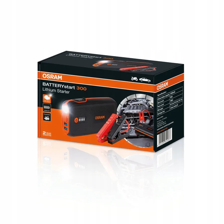 OSRAM BATTERYstart 300 ličio automobilio užvedimo įrenginys, 12 V, 12 000 mAh