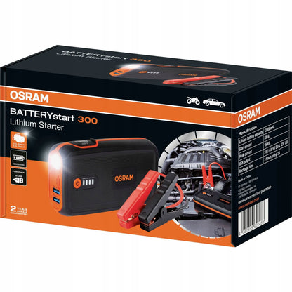 OSRAM BATTERYstart 300 ličio automobilio užvedimo įrenginys, 12 V, 12 000 mAh