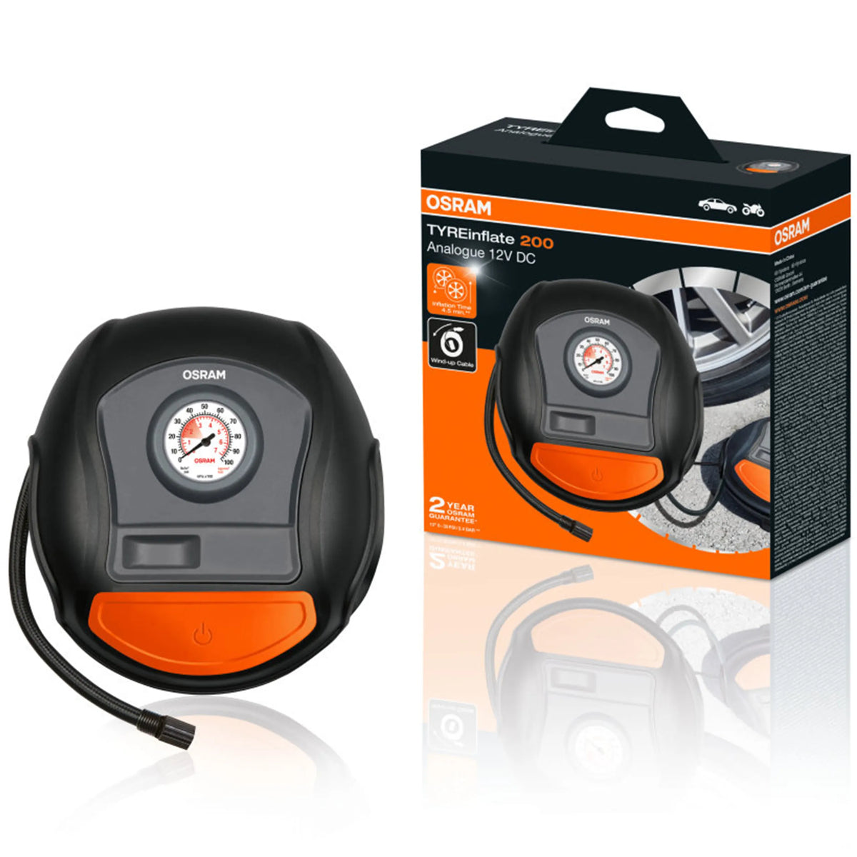 OSRAM TYREINFLATE 200 12V automobilių padangų kompresorius
