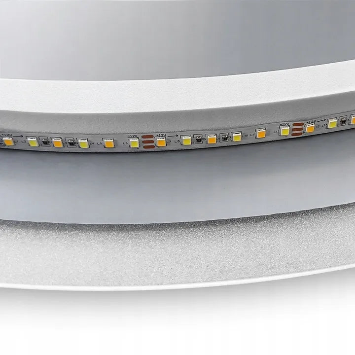 Ovalinis LED vonios veidrodis 60x80 cm su apšvietimu, sieninis, liečiamas