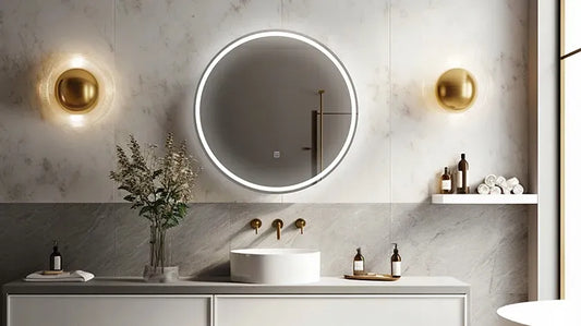 Ovalus LED apšviečiamas sieninis vonios veidrodis, 60 cm