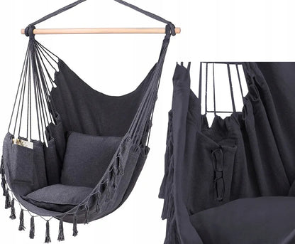 Pakabinamas fotelis braziliška kėdė sūpynės hamakas sodui balkonui boho
