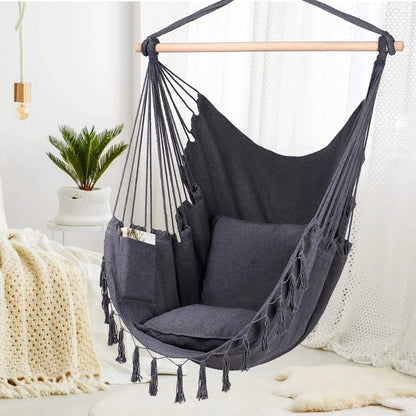 Pakabinamas fotelis braziliška kėdė sūpynės hamakas sodui balkonui boho