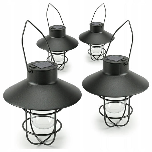 Pakabinamas saulės energija maitinamas LED sodo žibintas retro stiliaus IP44