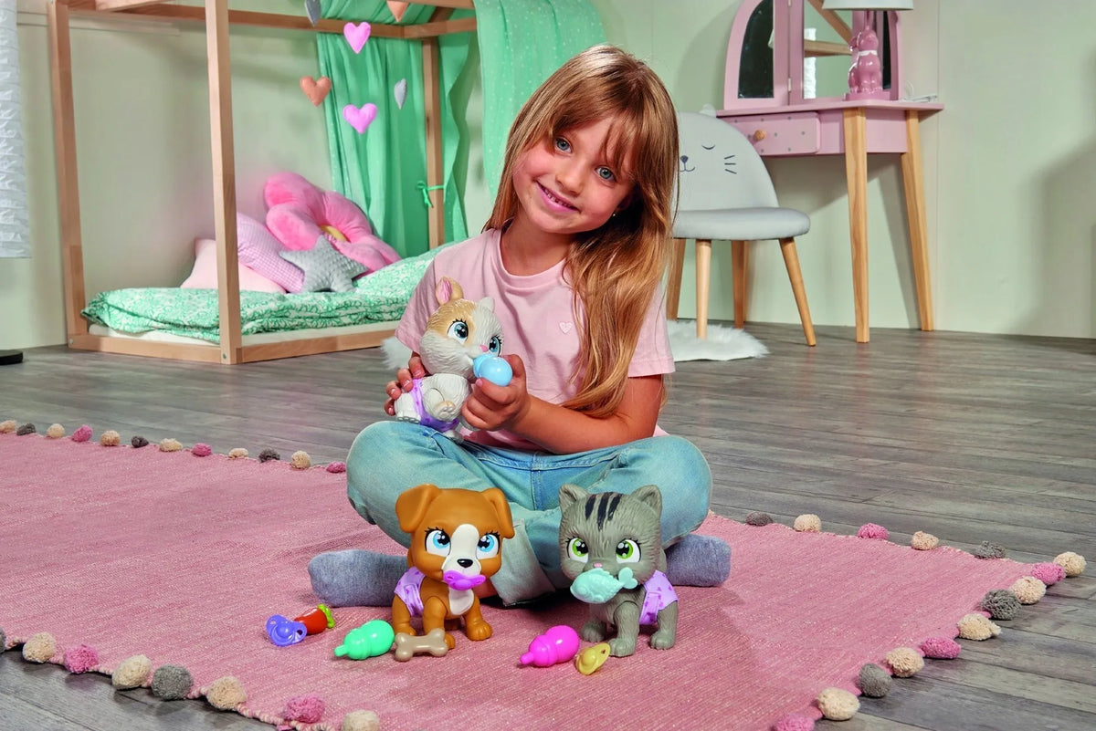 „Pamper Petz“ interaktyvus kačiukas, geria ir šlapinasi, su buteliuku ir žinduku