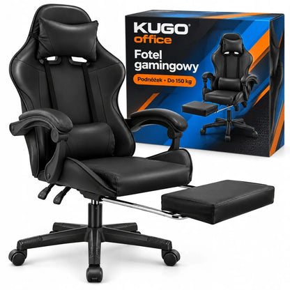 Pasukama žaidimų ir biuro kėdė su kojų atrama, iki 150 kg