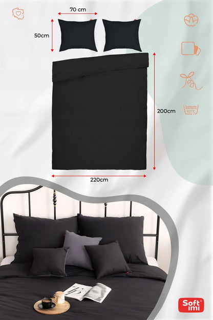 Patalynės komplektas 200x220, 100% medvilnė + 2 pagalvių užvalkalai 50x70