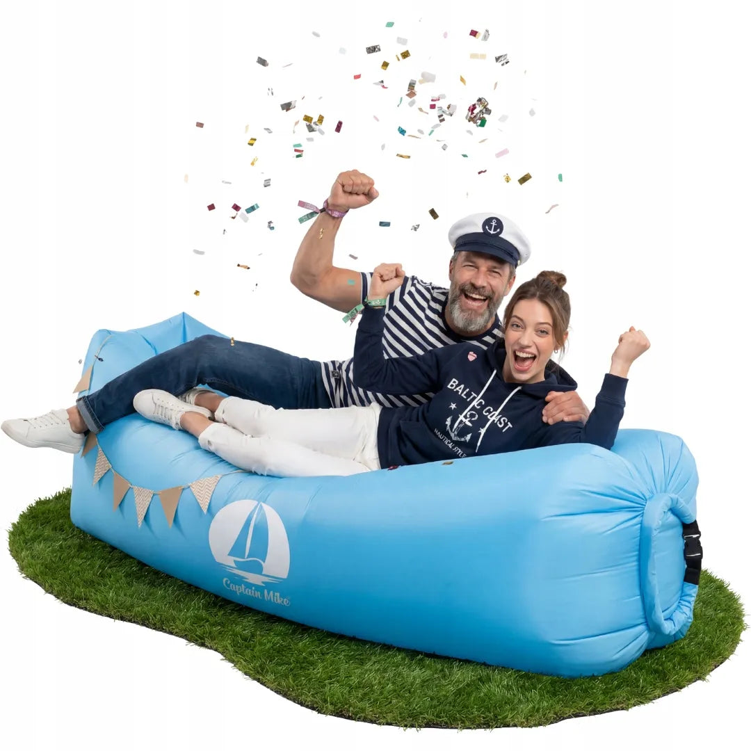 Patvarus pripučiamas čiužinys Lazy Bag gultas paplūdimiui oro sofa 240x70