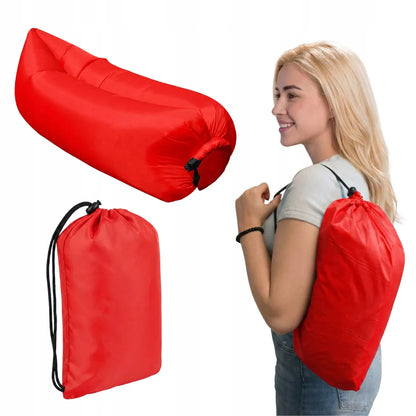Patvarus pripučiamas „LAZY BAG“ gultas paplūdimiui – oro sofa