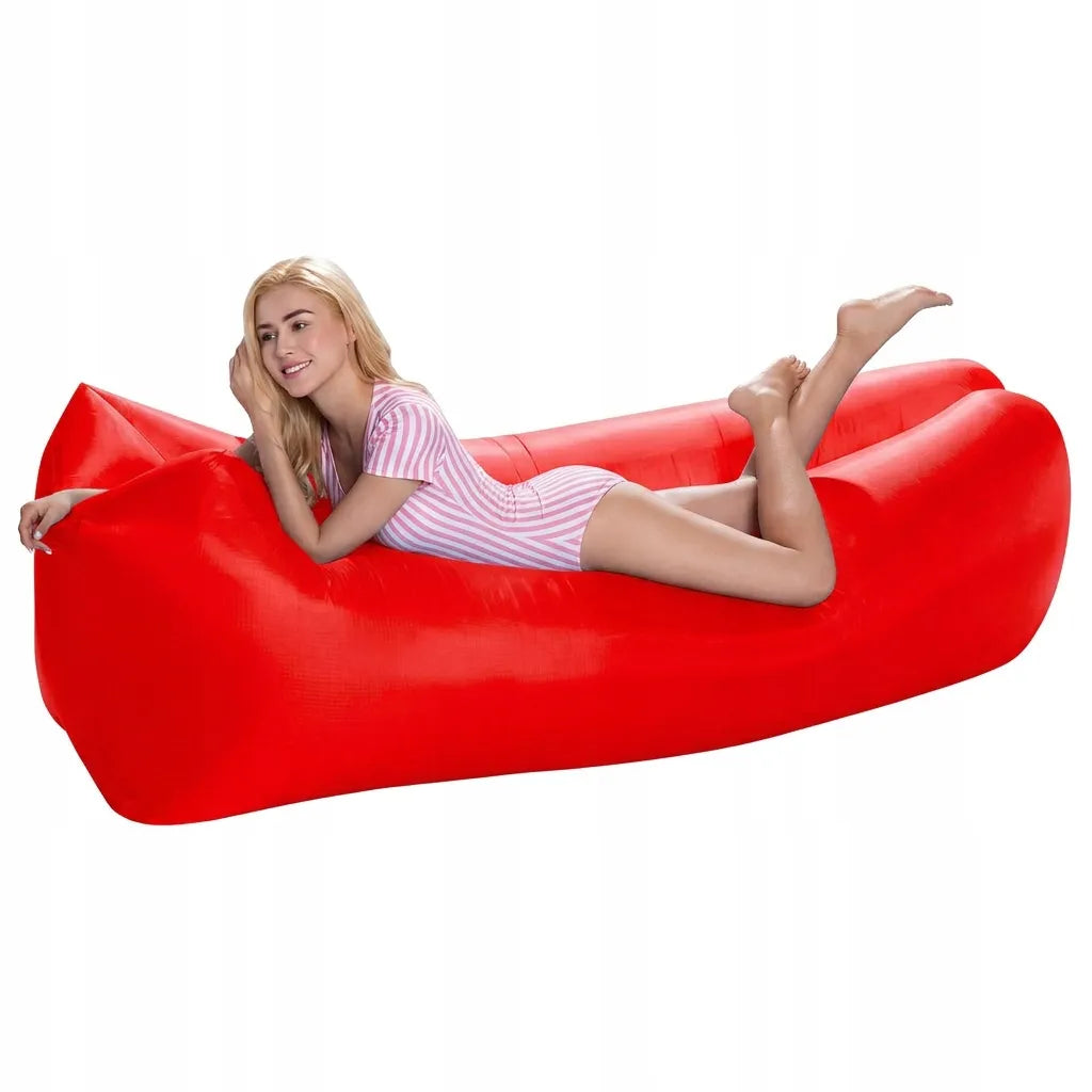 Patvarus pripučiamas „LAZY BAG“ gultas paplūdimiui – oro sofa