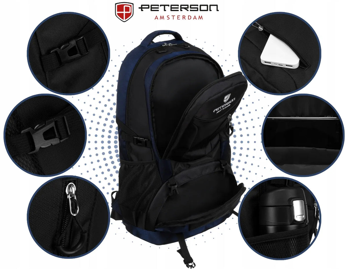 Peterson turistinė kuprinė PTN PWY-01-6249 NAVY, 41–60 l, mėlyna