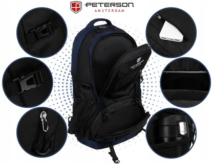 Peterson turistinė kuprinė PTN PWY-01-6249 NAVY, 41–60 l, mėlyna