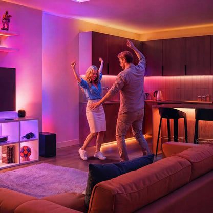 PHILIPS SMART Squire LED stalinė ir naktinė lempa, RGB, Wi-Fi, valdoma „WiZ“ programėle