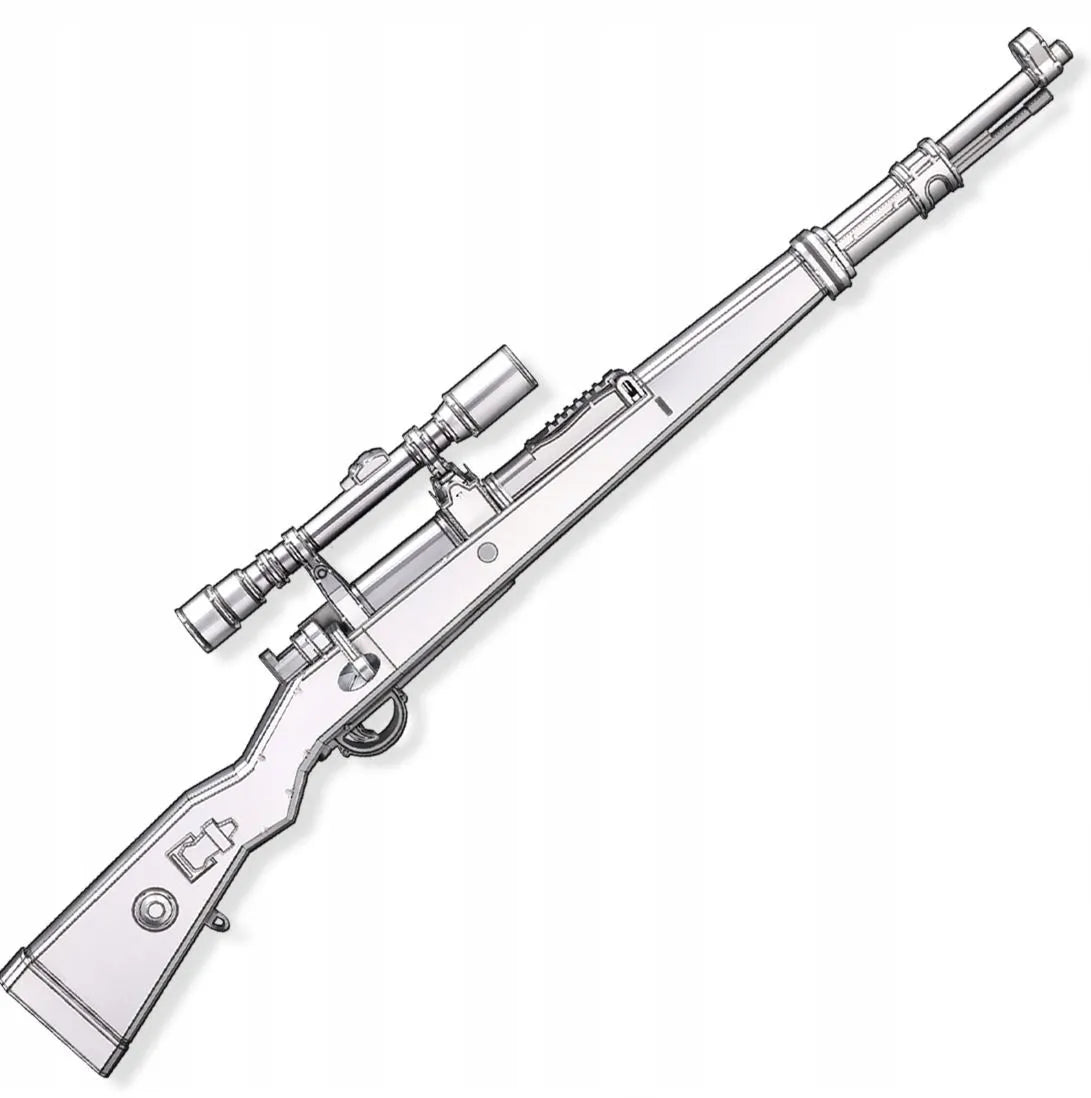 „Piececool“ KAR98K snaiperinio šautuvo 3D metalinė „pasidaryk pats“ dėlionė