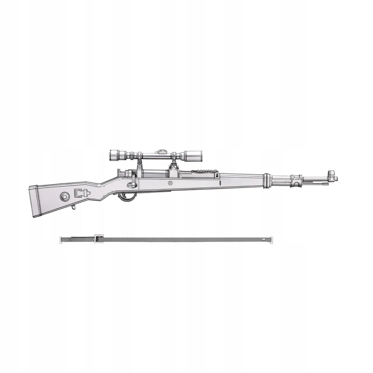 „Piececool“ KAR98K snaiperinio šautuvo 3D metalinė „pasidaryk pats“ dėlionė