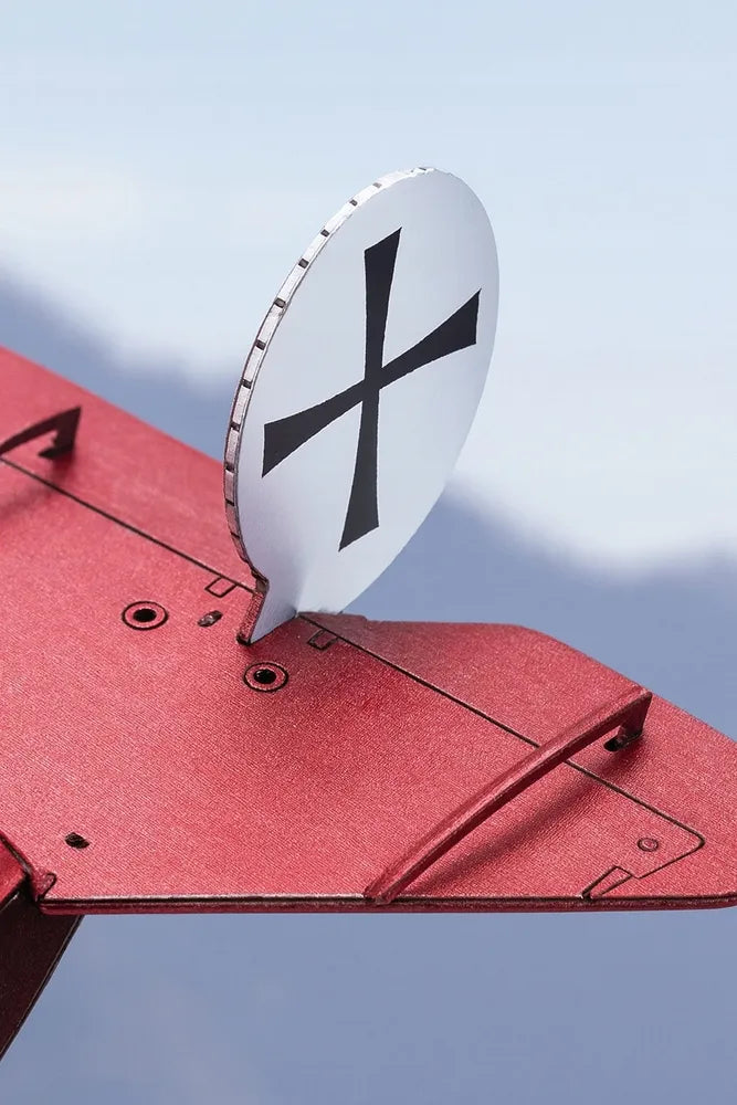 Piececool metalinė 3D dėlionė – lėktuvo „Czerwony Baron“ modelis, dovana