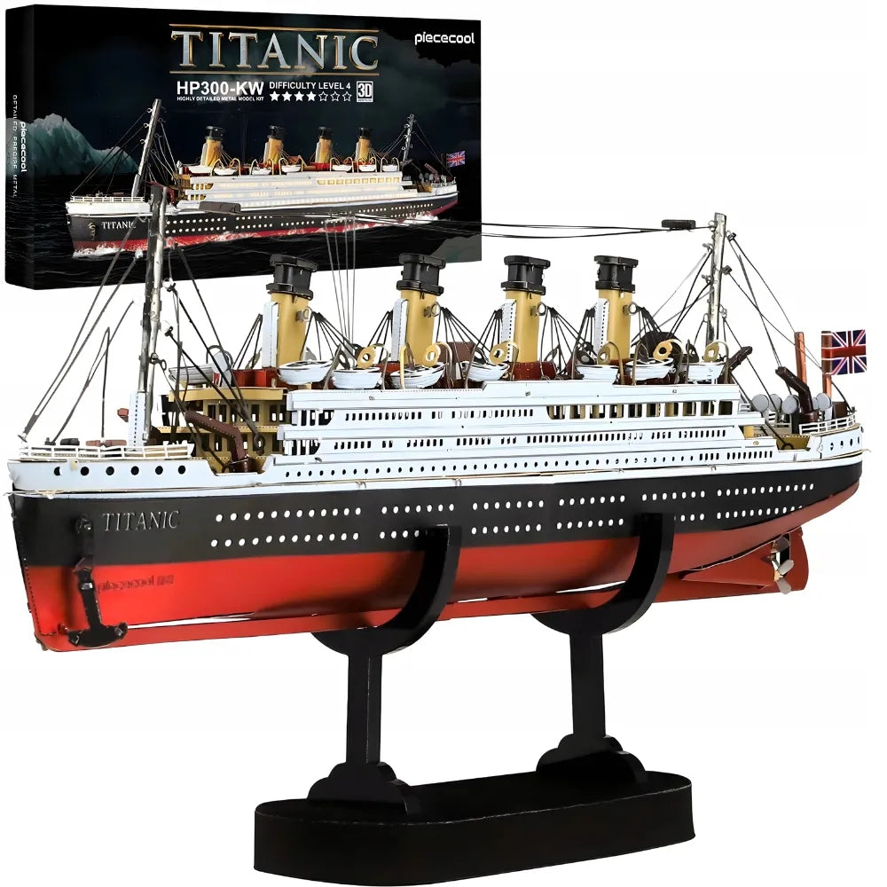 Piececool metalinė 3D dėlionė „Titanic“ – laivo modelis, 226 detalės