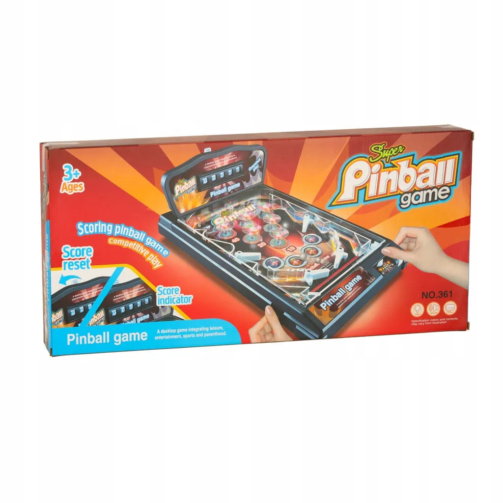 Pinball Flipper įgūdžių žaidimas – stalas su šviesomis ir muzika