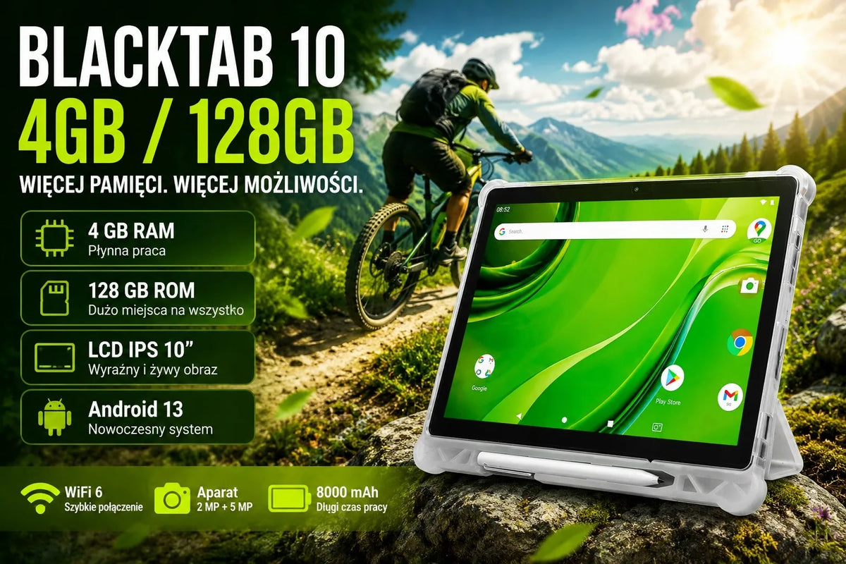 Planšetinis kompiuteris BLOW BlackTAB10 10" LTE 4/128GB 8000 mAh WiFi GPS SIM juodas