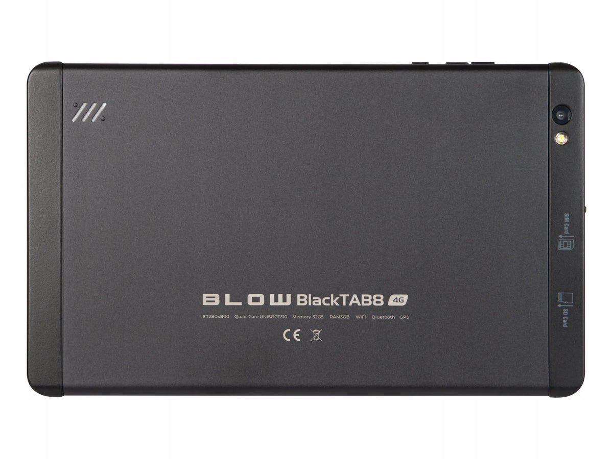 Planšetinis kompiuteris BLOW BlackTAB8 8" LTE 3/32GB 4000mAh Wi-Fi GPS SIM juodas