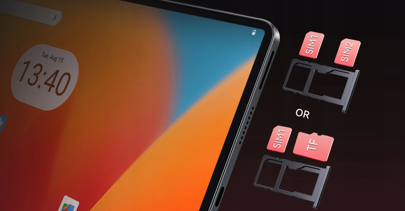 Planšetinis kompiuteris Cubot TAB70 10,95" 6 GB / 128 GB SIM 4G pilkas su klaviatūra, pele ir dėklu