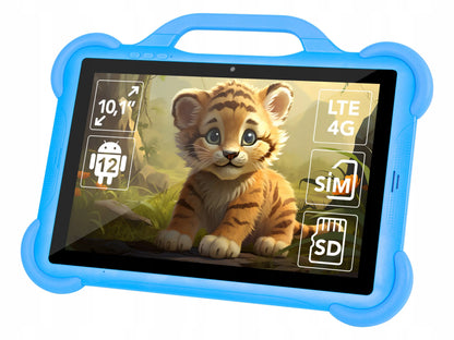 Planšetinis kompiuteris vaikams 10,1" LTE 4/64GB WiFi GPS su dėklu, edukacinis rinkinys, dovana