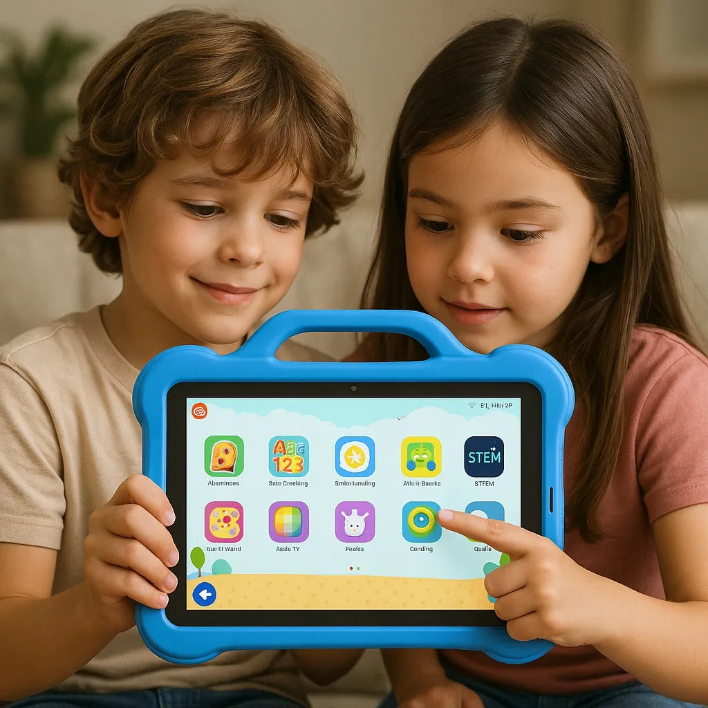 Planšetinis kompiuteris vaikams 10,1" LTE 4/64GB WiFi GPS su dėklu, edukacinis rinkinys, dovana