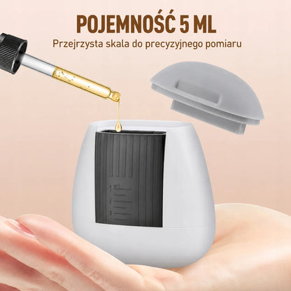 Plaukų masažuoklis aplikatorius su vibracija, dozatoriumi