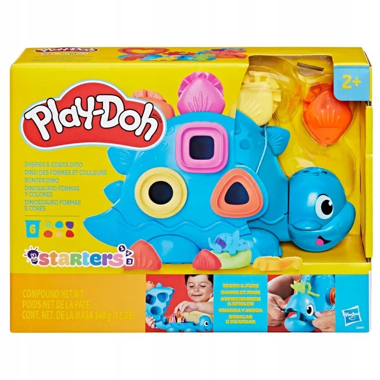 Play-Doh plastilino pradinis rinkinys „Dinozauras Stegozauras“, nuo 2 metų, Hasbro