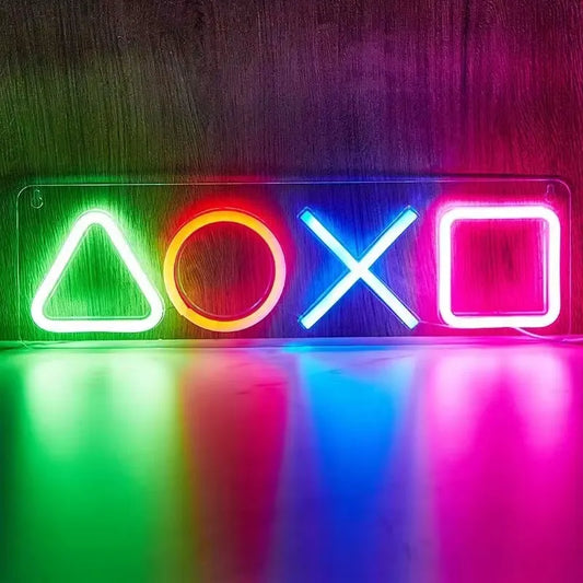 Playstation Ikons LED neoninė lempa, didelė 42 cm x 12,5 cm
