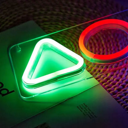 Playstation Ikons LED neoninė lempa, didelė 42 cm x 12,5 cm