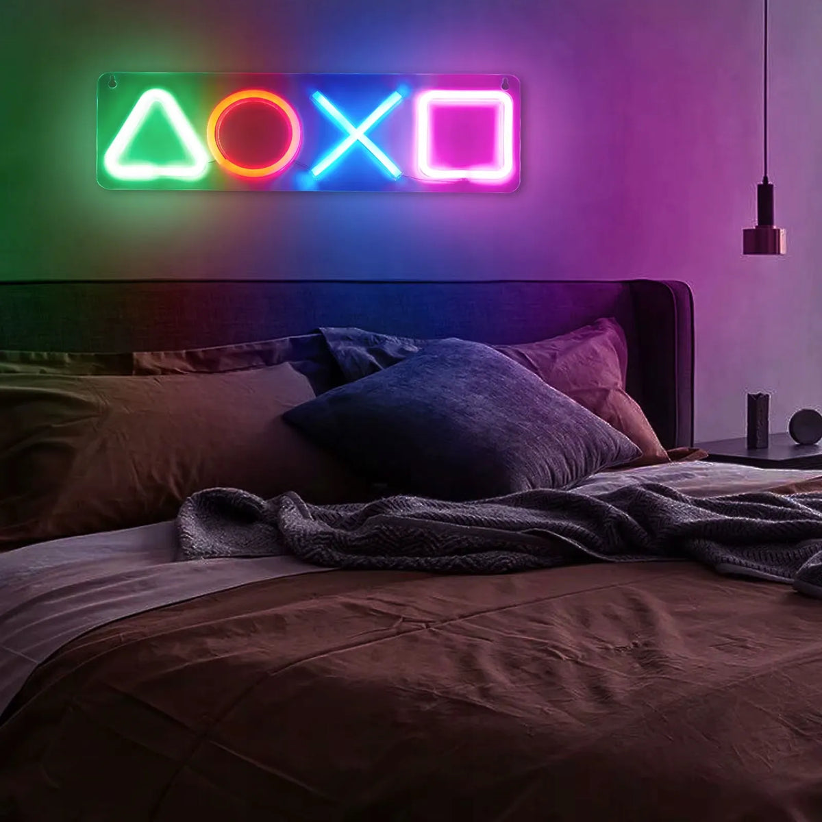 Playstation Ikons LED neoninė lempa, didelė 42 cm x 12,5 cm