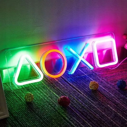 Playstation Ikons LED neoninė lempa, didelė 42 cm x 12,5 cm