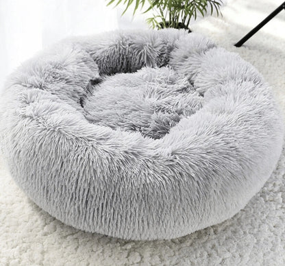Pliušinė guolių vieta šunims ir katėms Shaggy 80 cm – minkšta, neslystanti, patogi