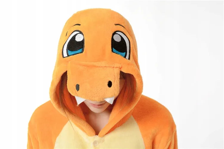„Pokémon Charmander“ kigurumi pižama „Onesie“, kostiumas, M dydis, 155–165 cm