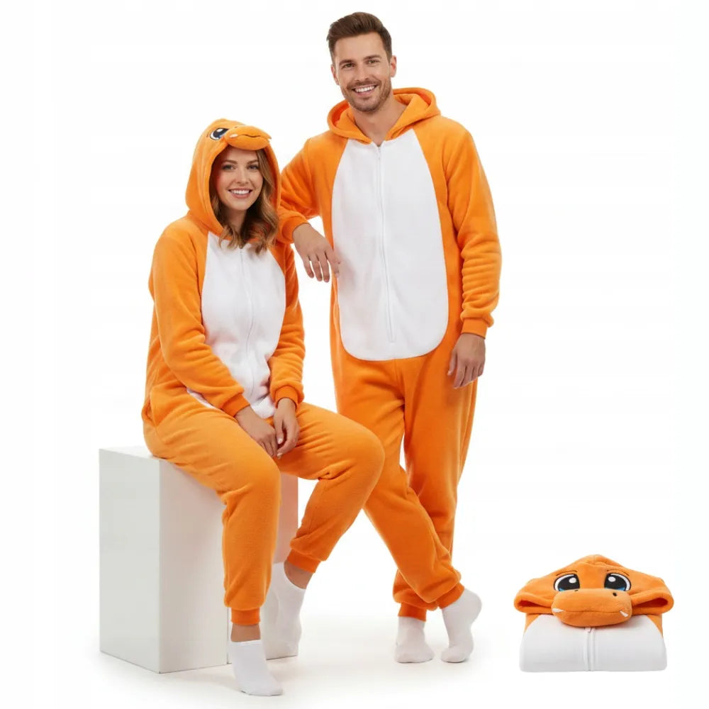 „Pokémon Charmander“ kigurumi pižama „Onesie“, kostiumas, M dydis, 155–165 cm