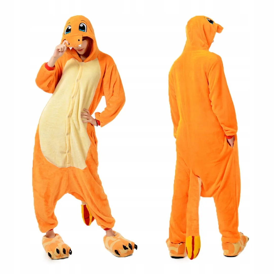 „Pokémon Charmander“ kigurumi pižama „Onesie“, kostiumas, M dydis, 155–165 cm