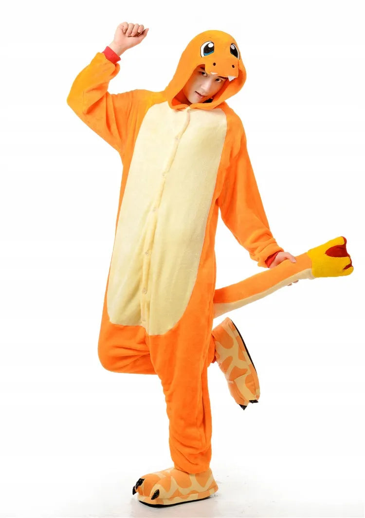 „Pokémon Charmander“ kigurumi pižama „Onesie“, kostiumas, M dydis, 155–165 cm