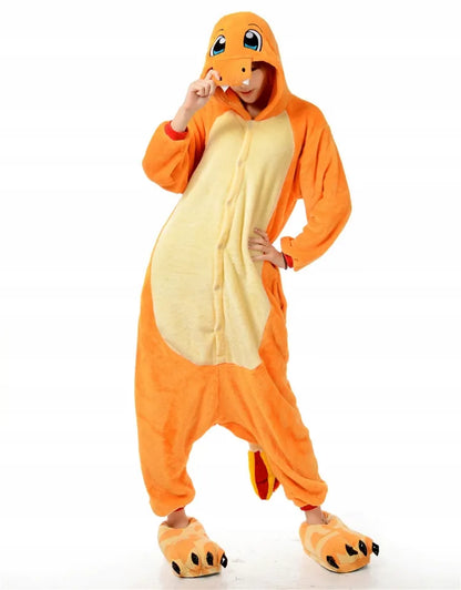 „Pokémon Charmander“ kigurumi pižama „Onesie“, kostiumas, M dydis, 155–165 cm