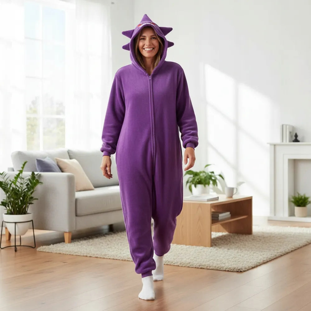 Pokemon Gengar „onesie“ kigurumi pižama, M dydis, 155–165 cm