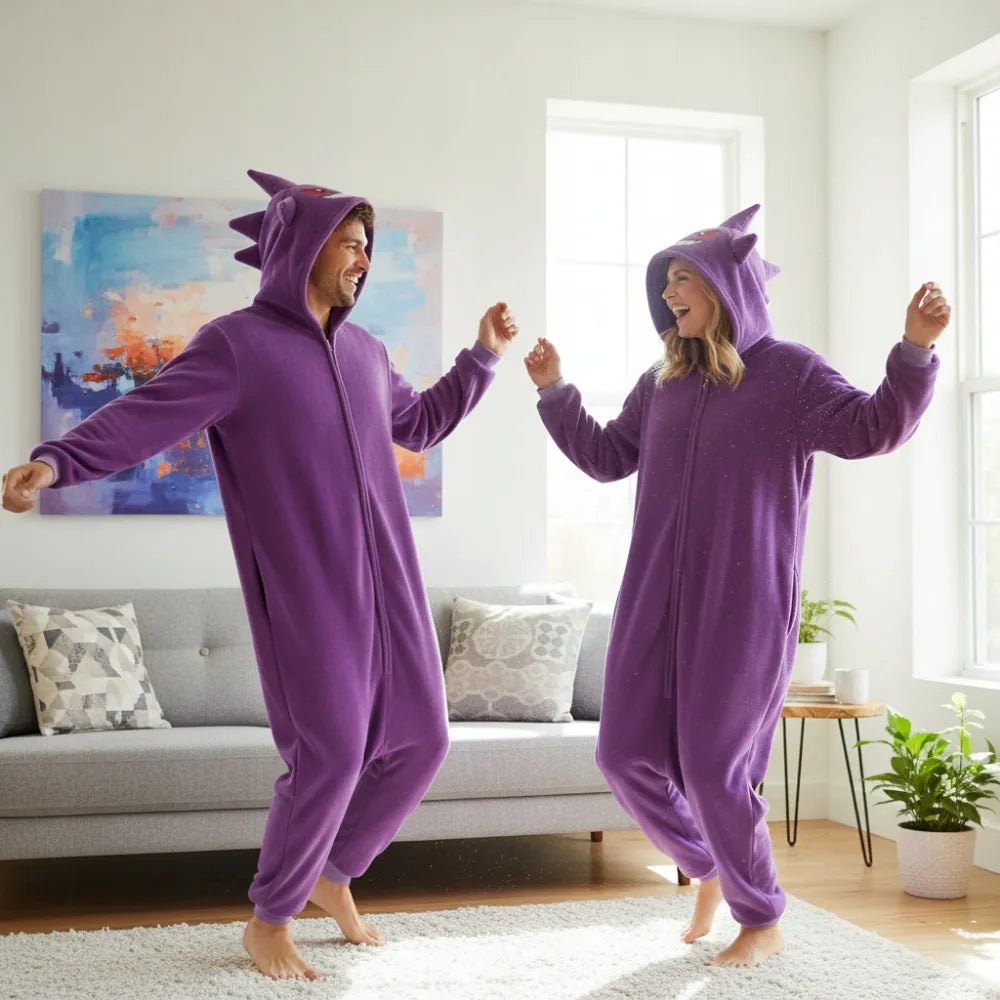 Pokemon Gengar „onesie“ kigurumi pižama, M dydis, 155–165 cm