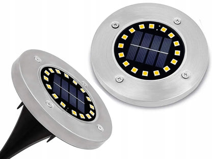 POLIFACH saulės energija maitinamas šaltas LED gruntinis šviestuvas, 16 LED, įsmeigiamas, atsparus apkrovai P216