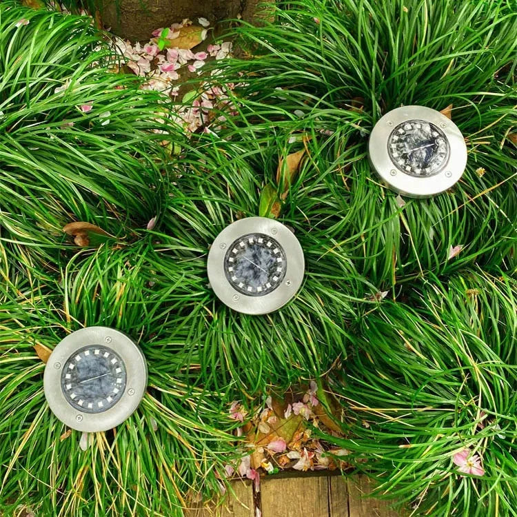POLIFACH saulės energija maitinamas šaltas LED gruntinis šviestuvas, 16 LED, įsmeigiamas, atsparus apkrovai P216