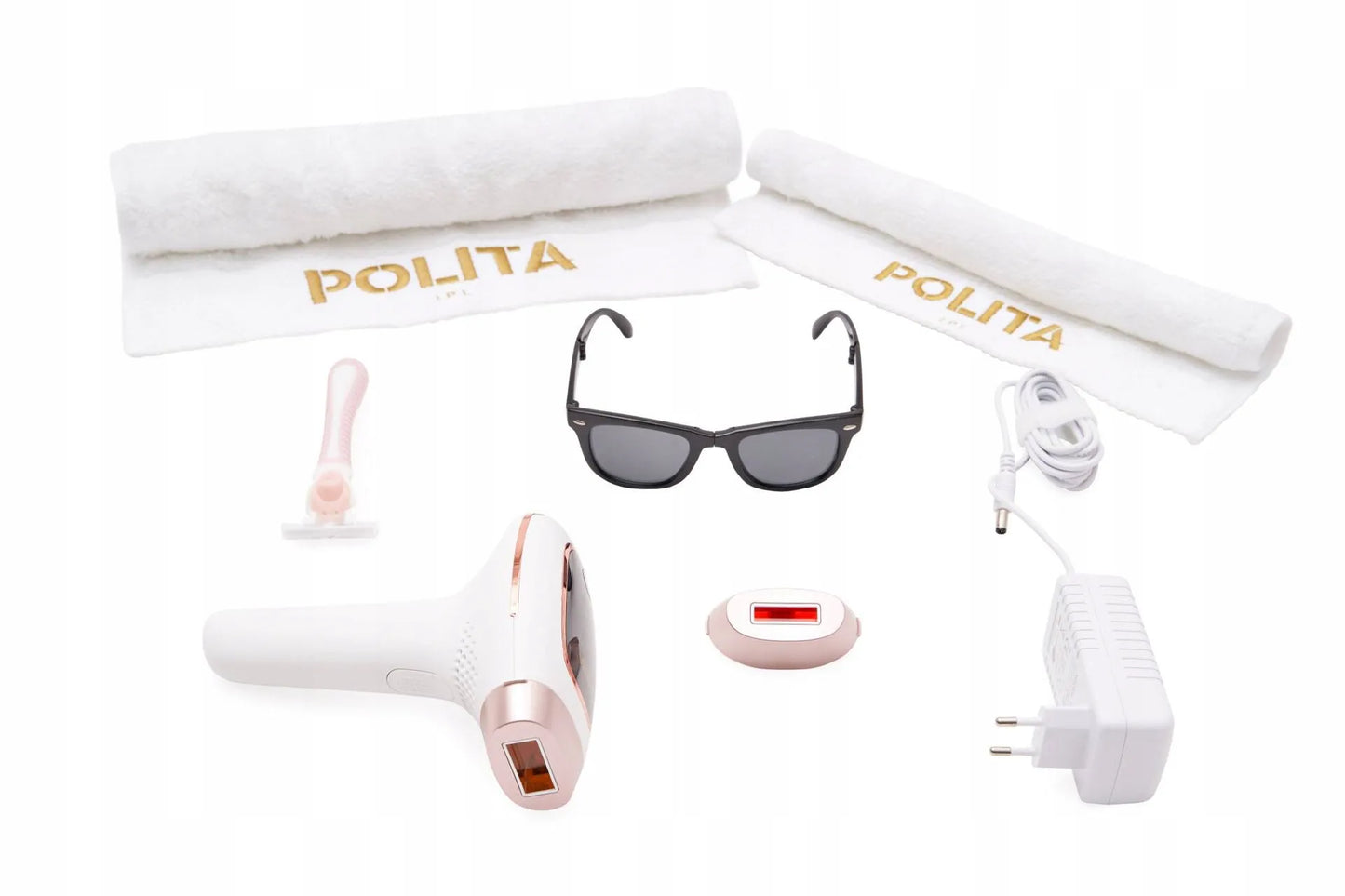 Polita lazerinis plaukų šalinimo prietaisas, idealus dovanai, glotnioms kojoms